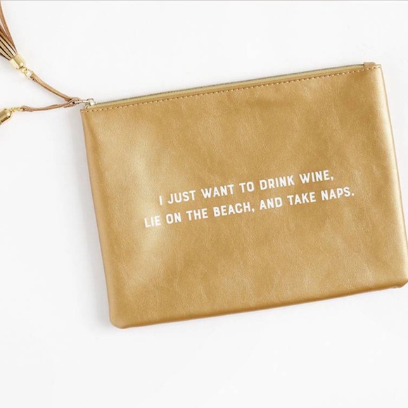 Elum Handbags - Gold Pouch